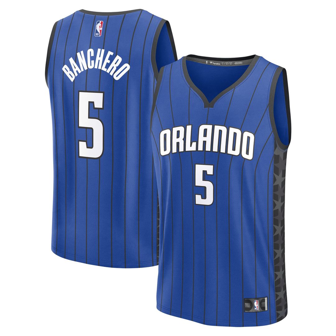 Paolo Banchero Orlando Magic Fanatics Youth Fast Break Replica Player Jersey - Statement Edition - Blue Official NBA Team Apparel Basketball Fan Gear