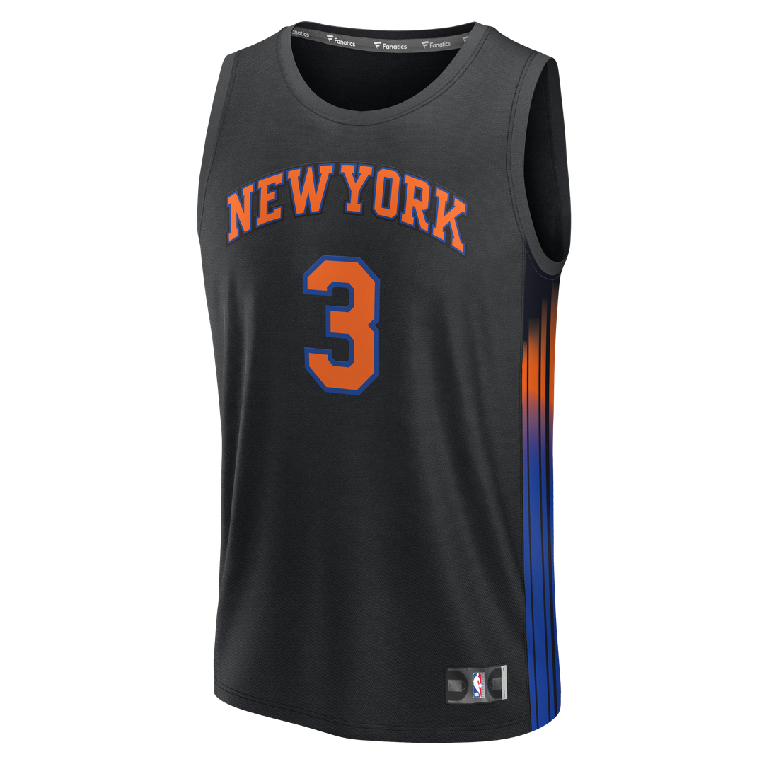 Josh Hart New York Knicks Fanatics Youth Fast Break Jersey - Statement Edition - Black Official NBA Team Apparel Basketball Fan Gear