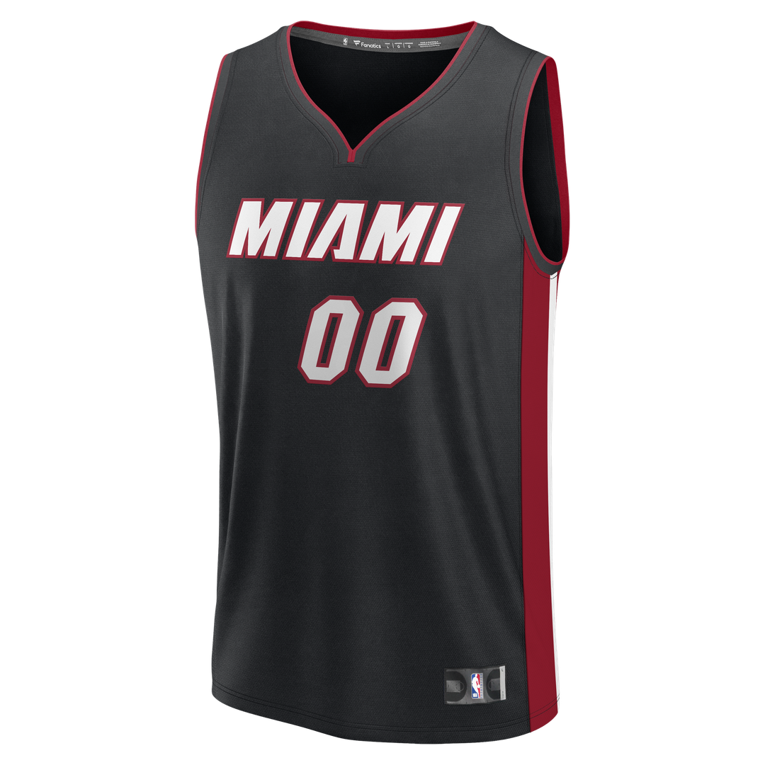 Miami Heat Fanatics Fast Break Custom Jersey - Icon Edition - Black Official NBA Team Apparel Basketball Fan Gear