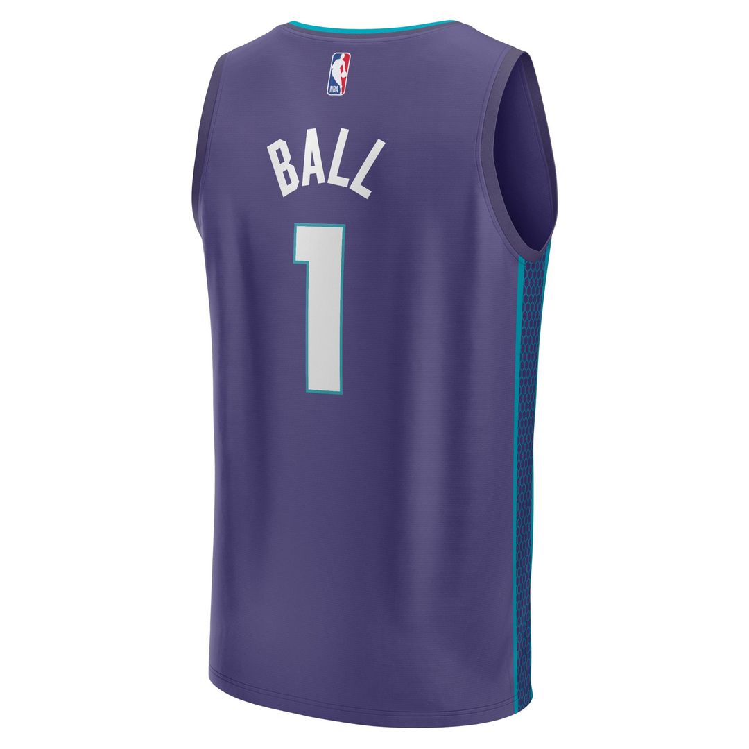 LaMelo Ball Charlotte Hornets Fanatics Fast Break Replica Player Jersey - Statement Edition - Purple Official NBA Team Apparel Basketball Fan Gear