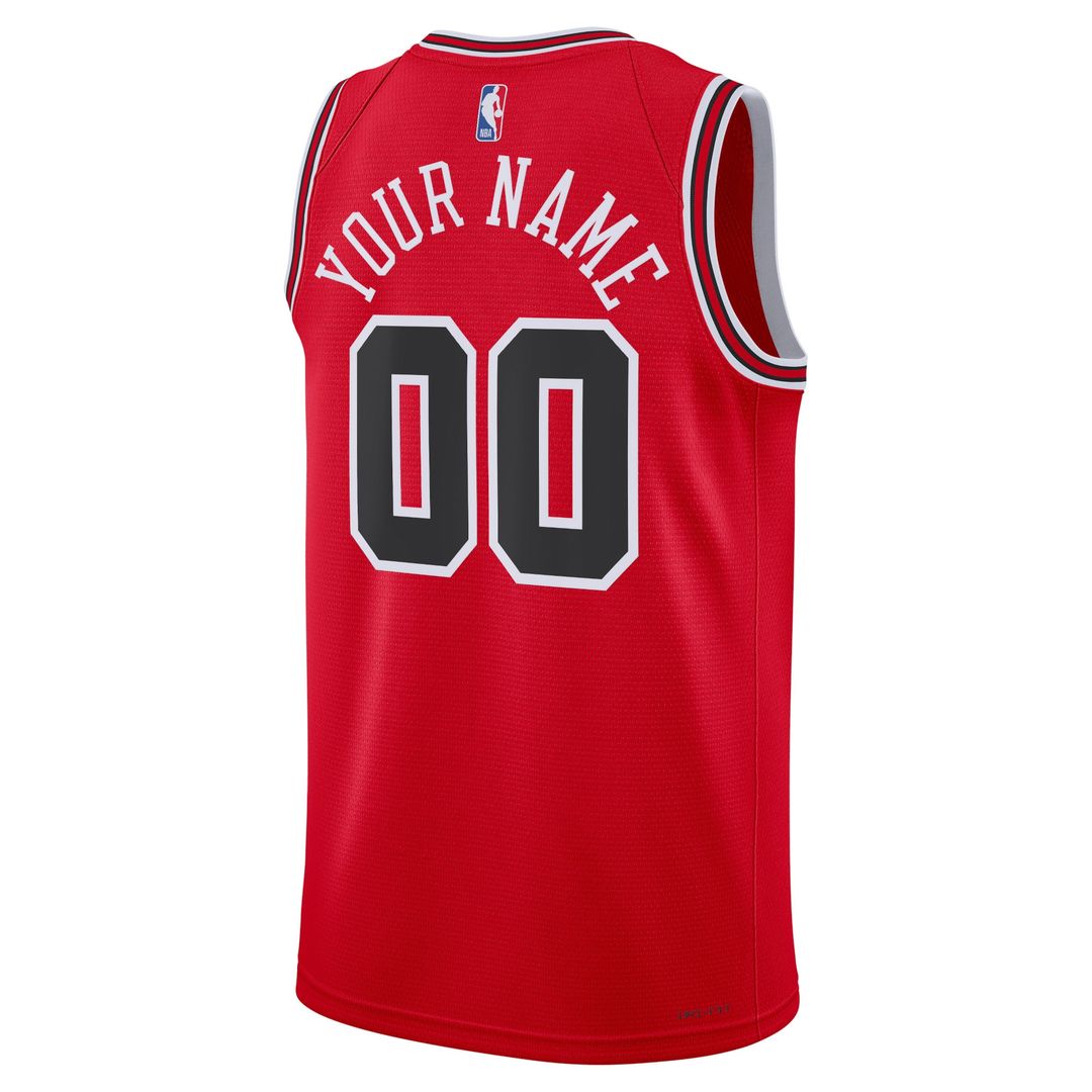 Chicago Bulls Nike Unisex Swingman Custom Jersey Red - Icon Edition Official NBA Team Apparel Basketball Fan Gear