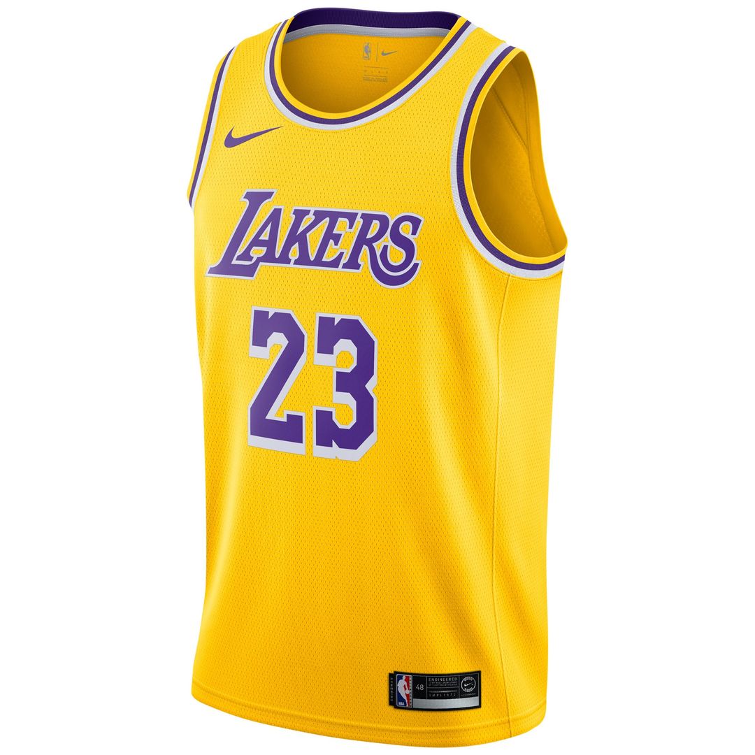 LeBron James Los Angeles Lakers Nike Swingman Player Jersey Gold - Icon Edition Official NBA Team Apparel Basketball Fan Gear