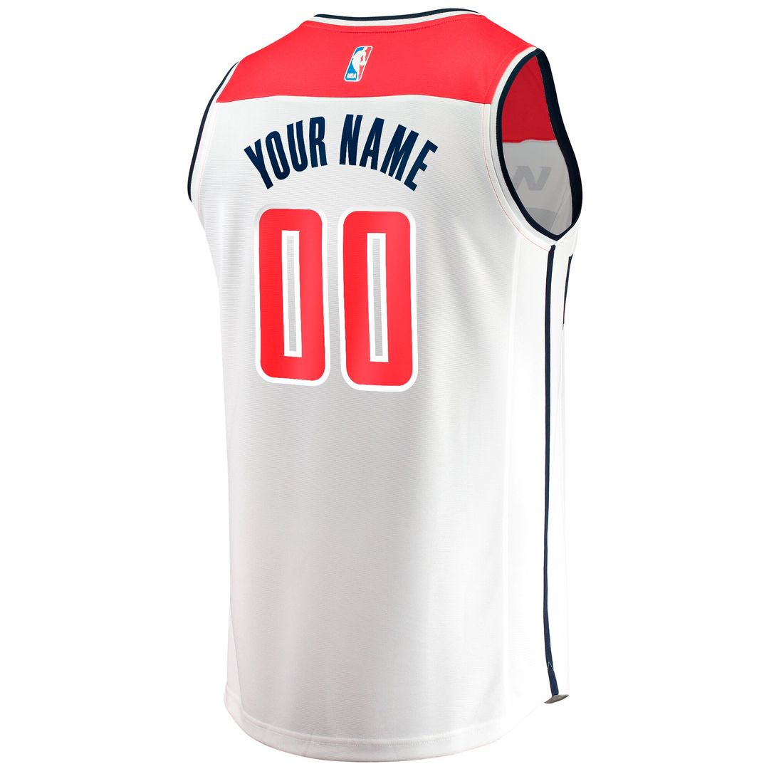 Washington Wizards Fanatics Youth Fast Break Replica Custom Jersey - Association Edition - White Official NBA Team Apparel Basketball Fan Gear