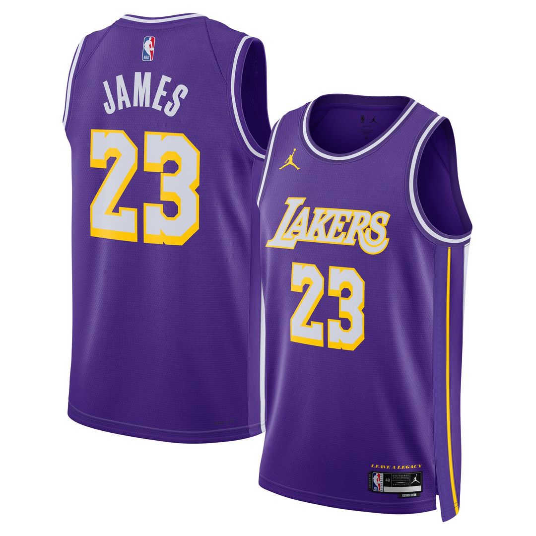LeBron James Los Angeles Lakers Jordan Brand Unisex Swingman Jersey - Statement Edition - Purple Official NBA Team Apparel Basketball Fan Gear