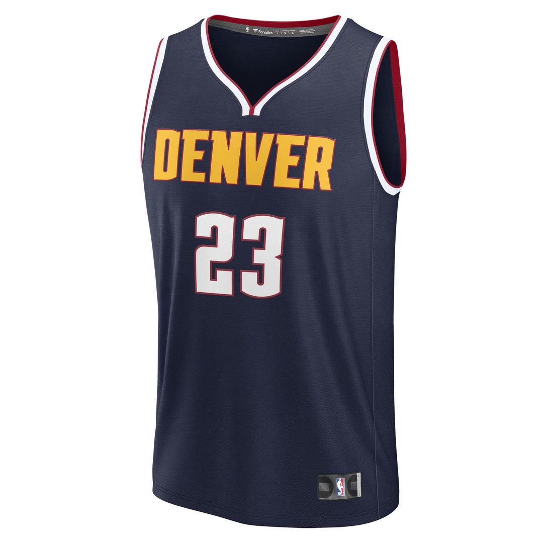 Cameron Johnson Denver Nuggets Fanatics Fast Break Replica Jersey - Navy - Icon Edition Official NBA Team Apparel Basketball Fan Gear
