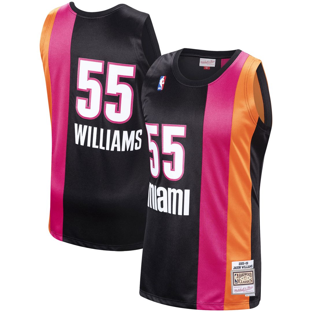Jason Williams Miami Heat Mitchell & Ness 2005/06 Hardwood Classics Swingman Jersey - Black Official NBA Team Apparel Basketball Fan Gear