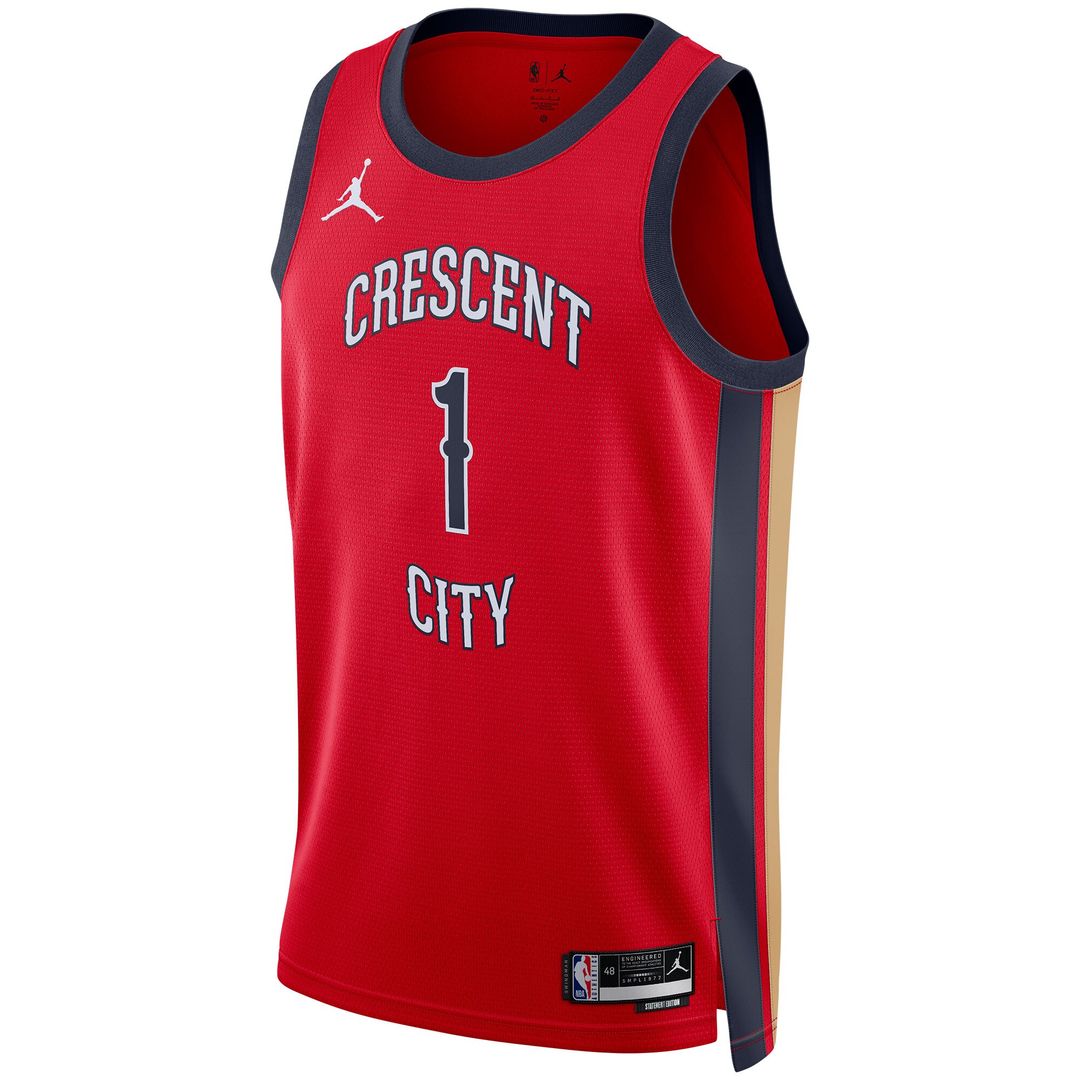 Zion Williamson New Orleans Pelicans Jordan Brand Unisex Swingman Jersey - Statement Edition - Red Official NBA Team Apparel Basketball Fan Gear