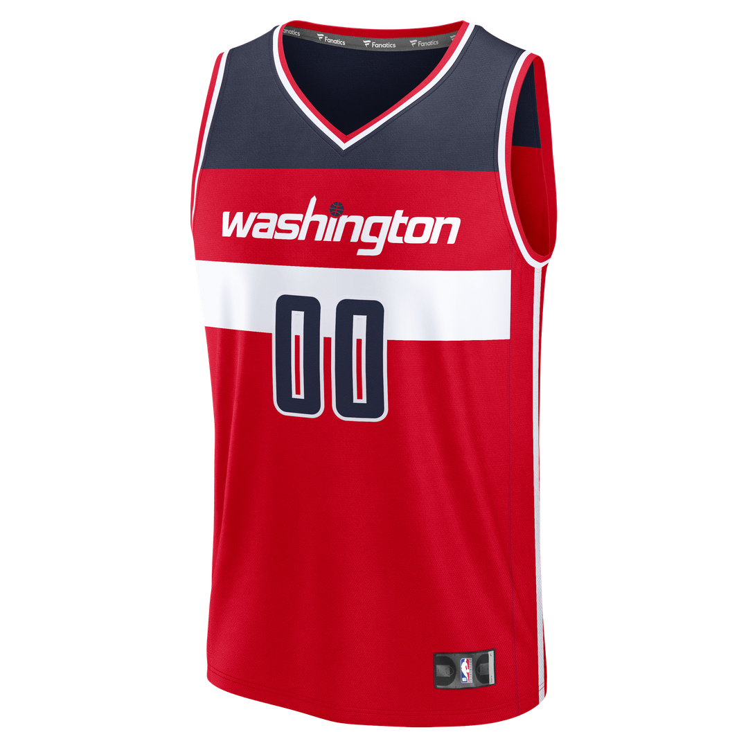 Washington Wizards Fanatics Fastbreak Custom Jersey - Red - Icon Edition Official NBA Team Apparel Basketball Fan Gear