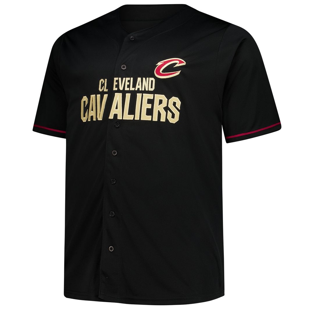 Cleveland Cavaliers Fanatics Big & Tall Pop Full-Button Jersey - Black Official NBA Team Apparel Basketball Fan Gear