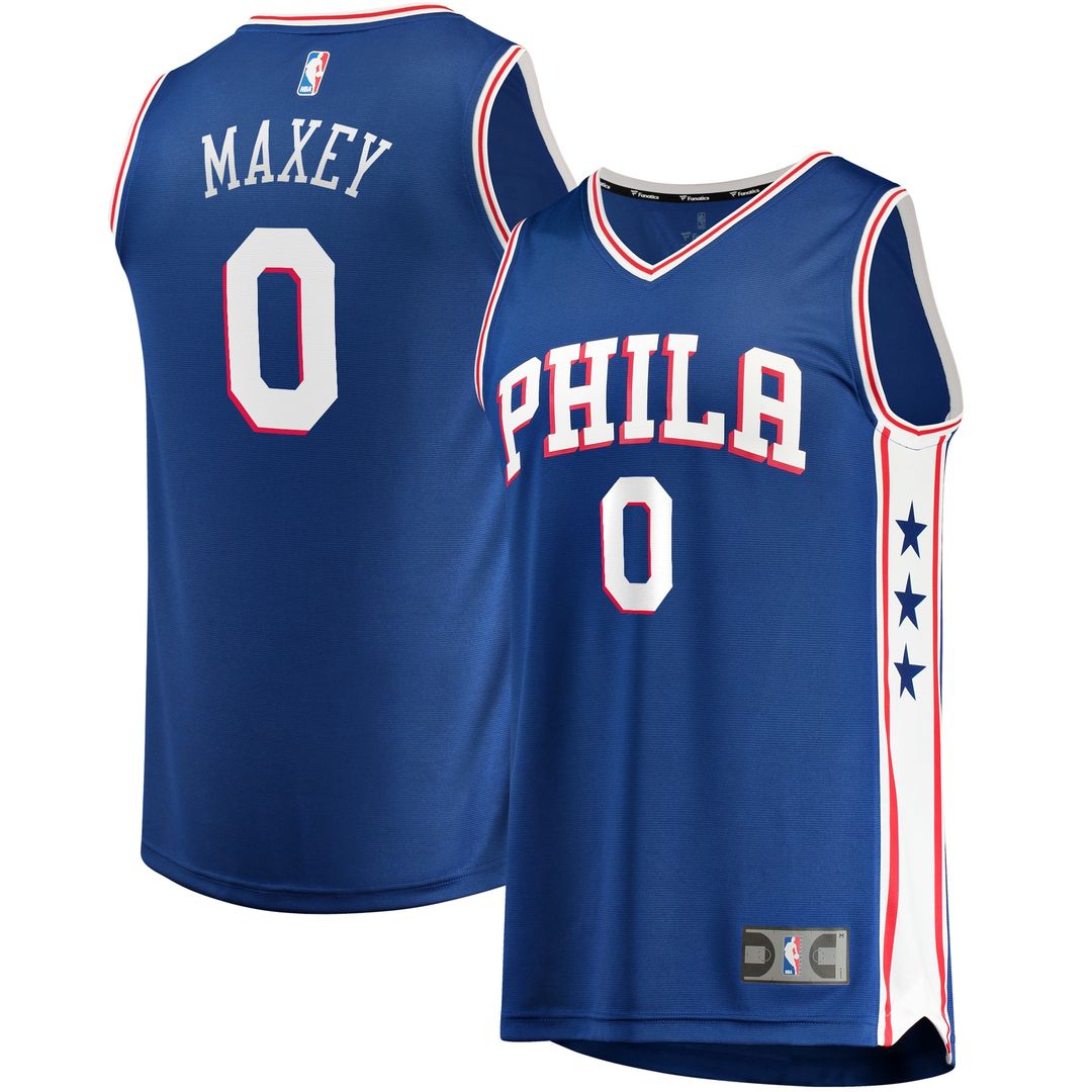 Tyrese Maxey Philadelphia 76ers Fanatics Fast Replica Jersey Royal - Icon Edition Official NBA Team Apparel Basketball Fan Gear