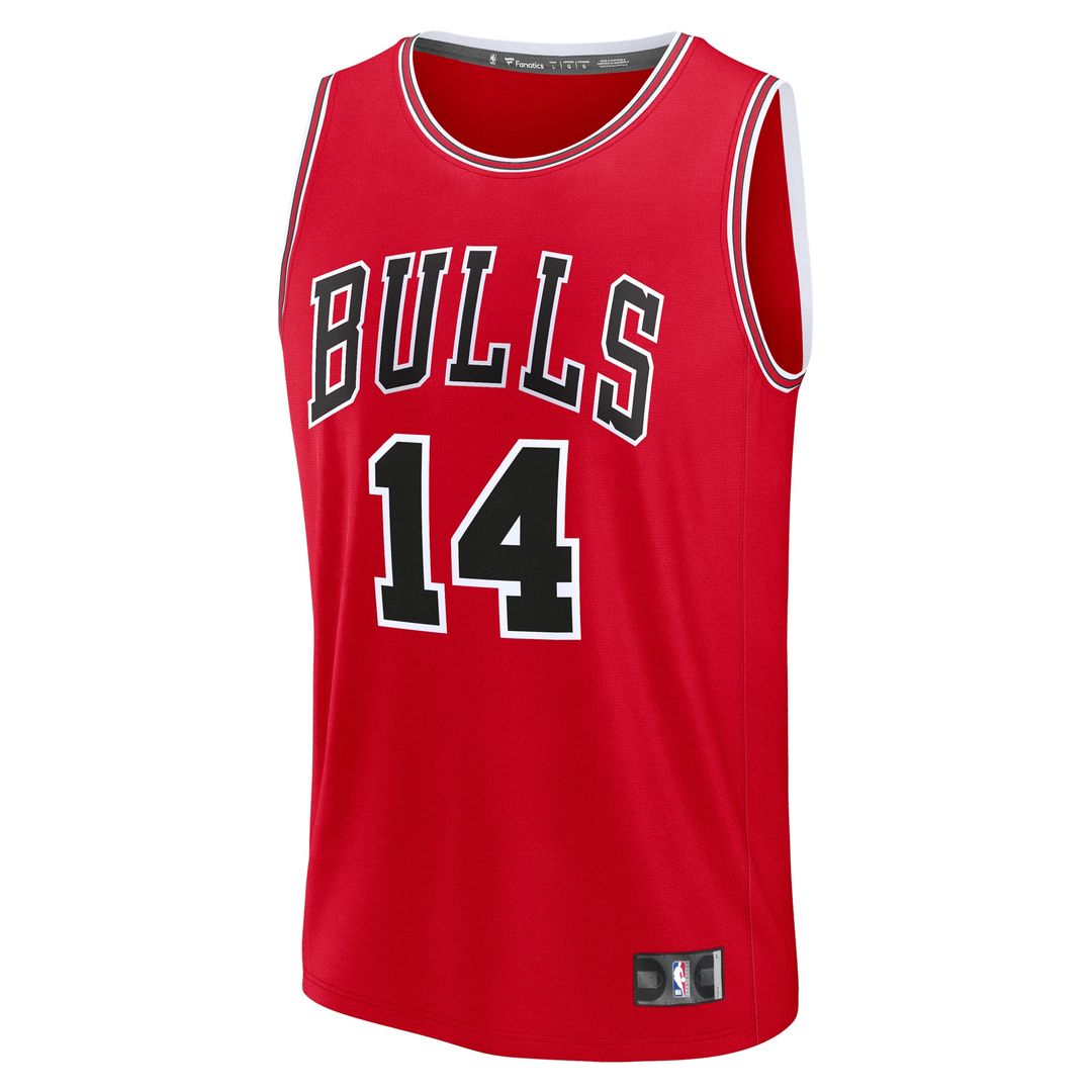 Matas Buzelis Chicago Bulls Fanatics Youth Fast Break Replica Player Jersey - Icon Edition - Red Official NBA Team Apparel Basketball Fan Gear
