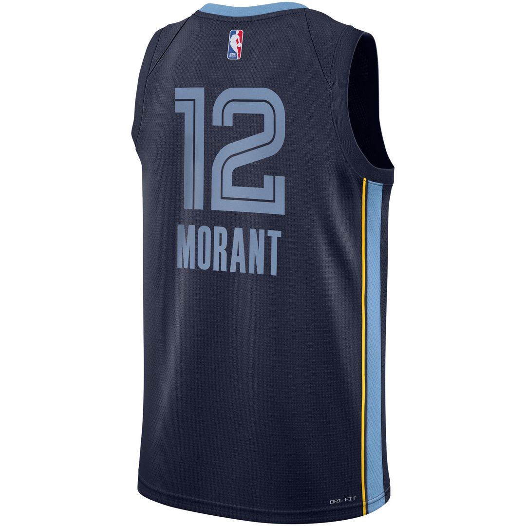 Ja Morant Memphis Grizzlies Nike Youth Swingman Jersey - Icon Edition - Navy Official NBA Team Apparel Basketball Fan Gear