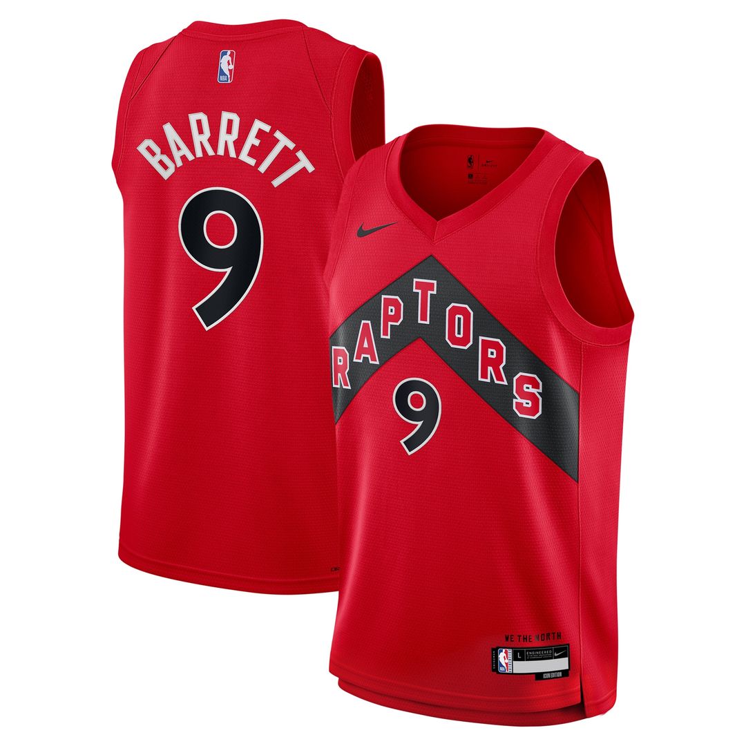 RJ Barrett Toronto Raptors Nike Youth Swingman Jersey - Icon Edition - Red Official NBA Team Apparel Basketball Fan Gear
