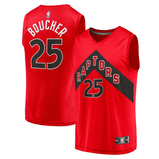 Chris Boucher Toronto Raptors Fanatics Fast Break Replica Jersey - Icon Edition - Red Official NBA Team Apparel Basketball Fan Gear