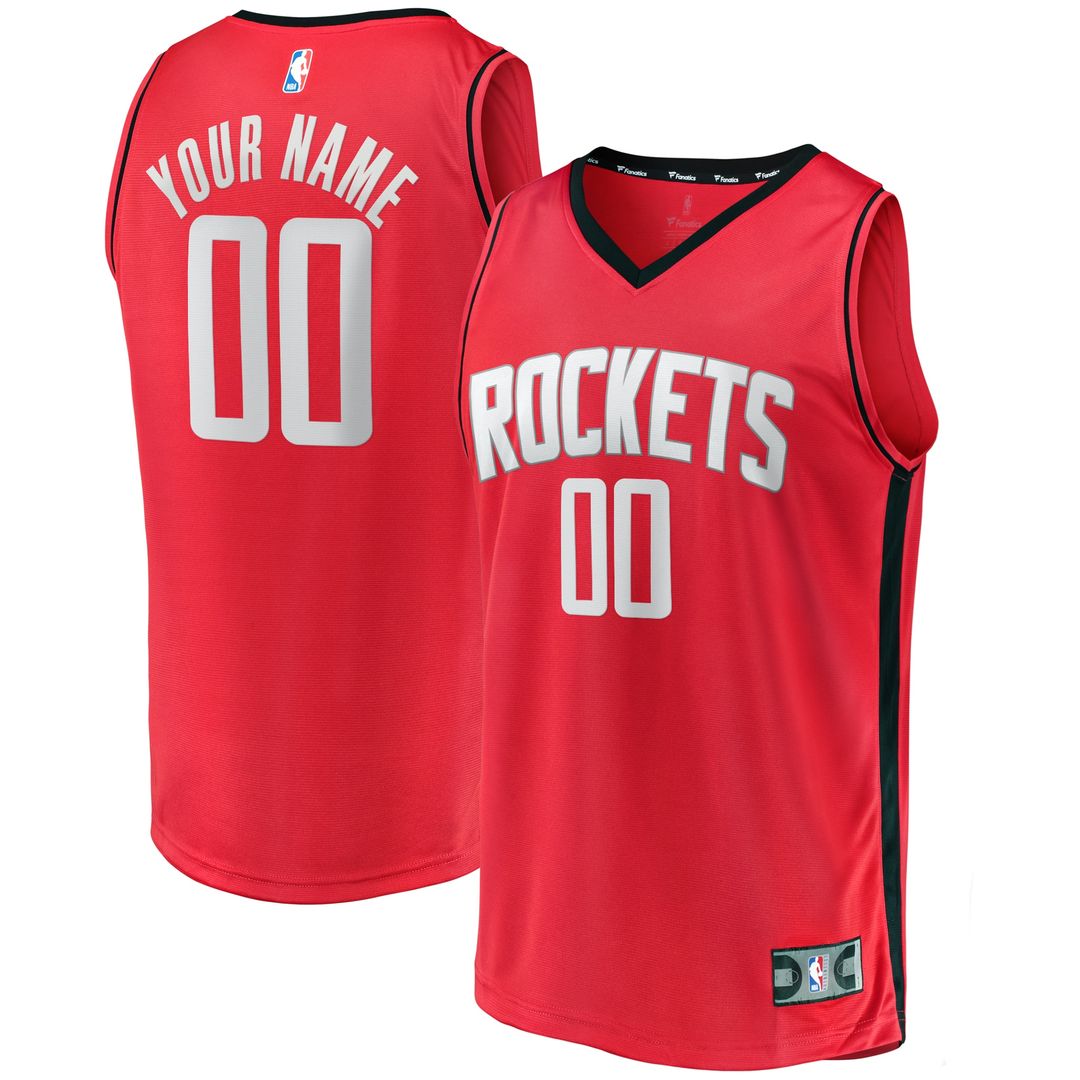 Houston Rockets Fanatics Fast Break Custom Replica Jersey - Icon Edition – Red Official NBA Team Apparel Basketball Fan Gear