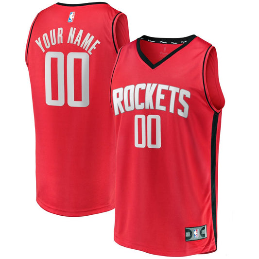 Houston Rockets Fanatics Fast Break Custom Replica Jersey - Icon Edition – Red Official NBA Team Apparel Basketball Fan Gear