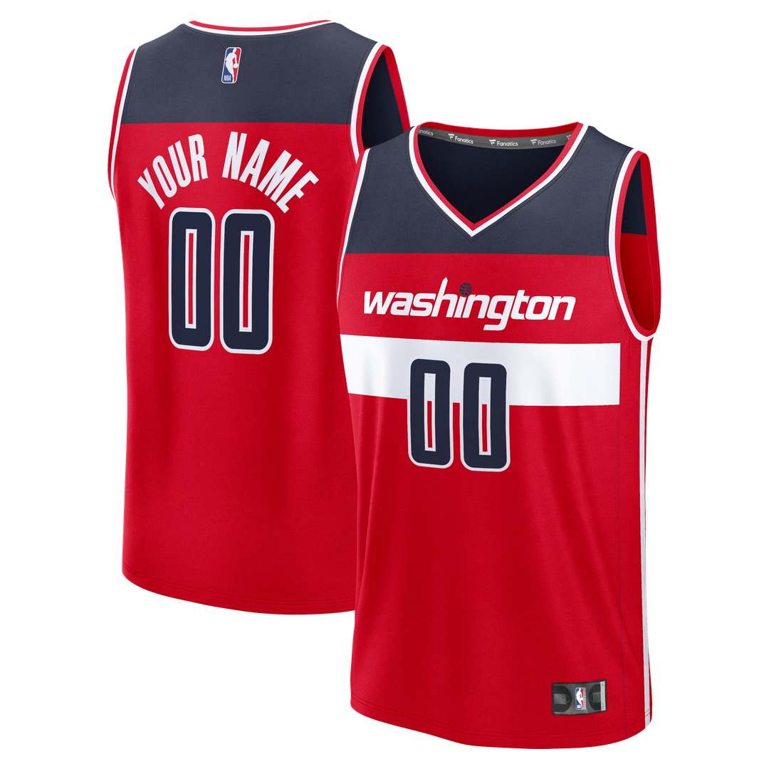 Washington Wizards Fanatics Fast Break Custom Jersey - Statement Edition - Navy Official NBA Team Apparel Basketball Fan Gear
