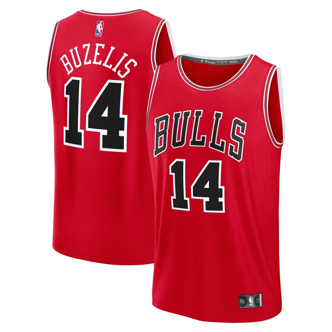 Matas Buzelis Chicago Bulls Fanatics Youth Fast Break Replica Player Jersey - Icon Edition - Red Official NBA Team Apparel Basketball Fan Gear