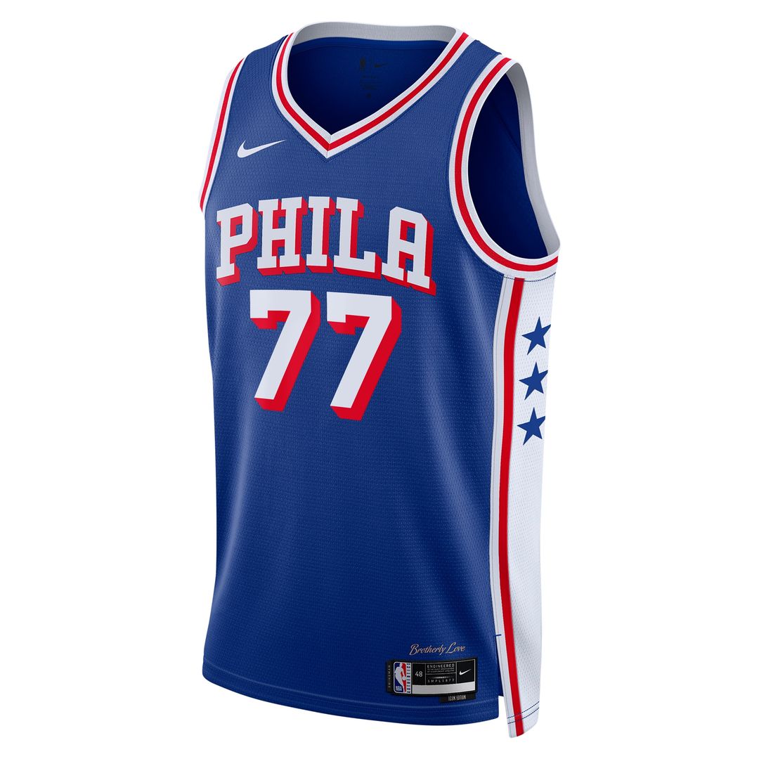 V. J. Edgecombe Philadelphia 76ers Nike Unisex 2025 NBA Draft First Round Pick Swingman Jersey - Icon Edition - Royal Official NBA Team Apparel Basket