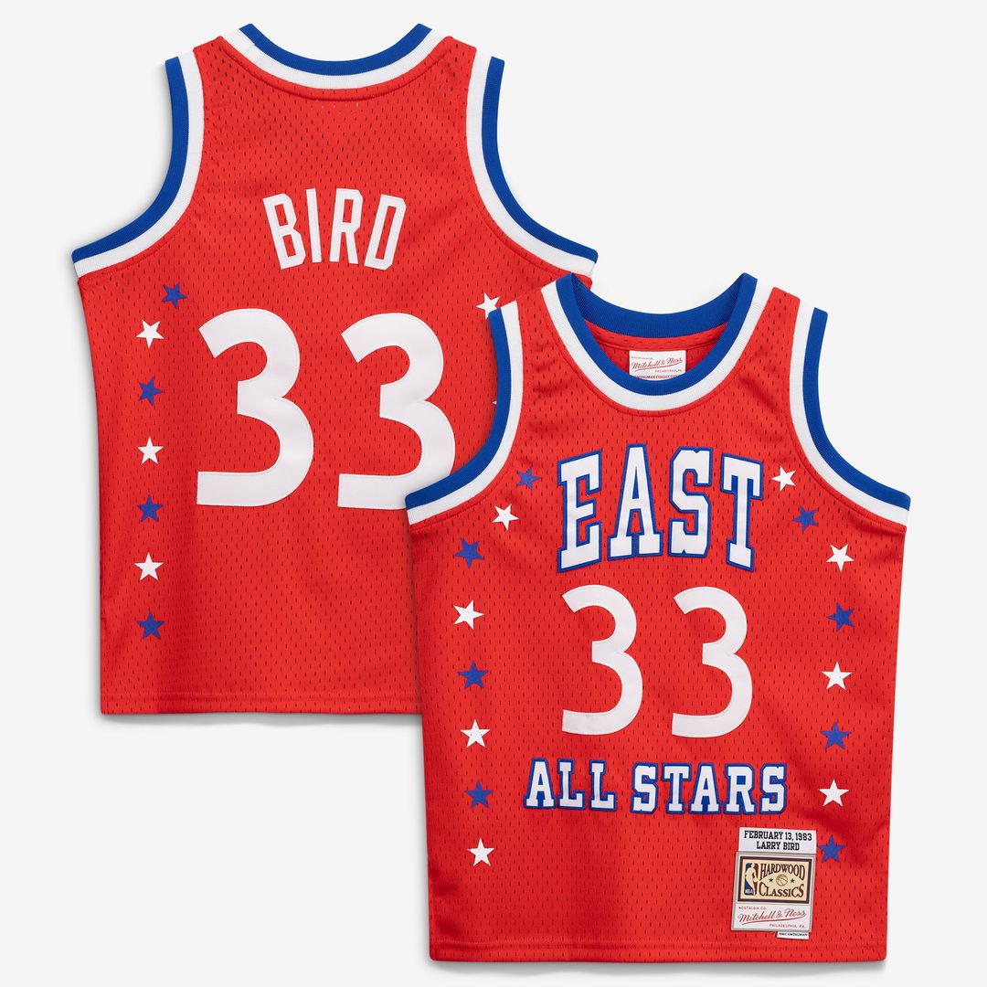 Larry Bird 1983 NBA All-Star Game Mitchell & Ness Youth Hardwood Classics Swingman Jersey - Red Official NBA Team Apparel Basketball Fan Gear