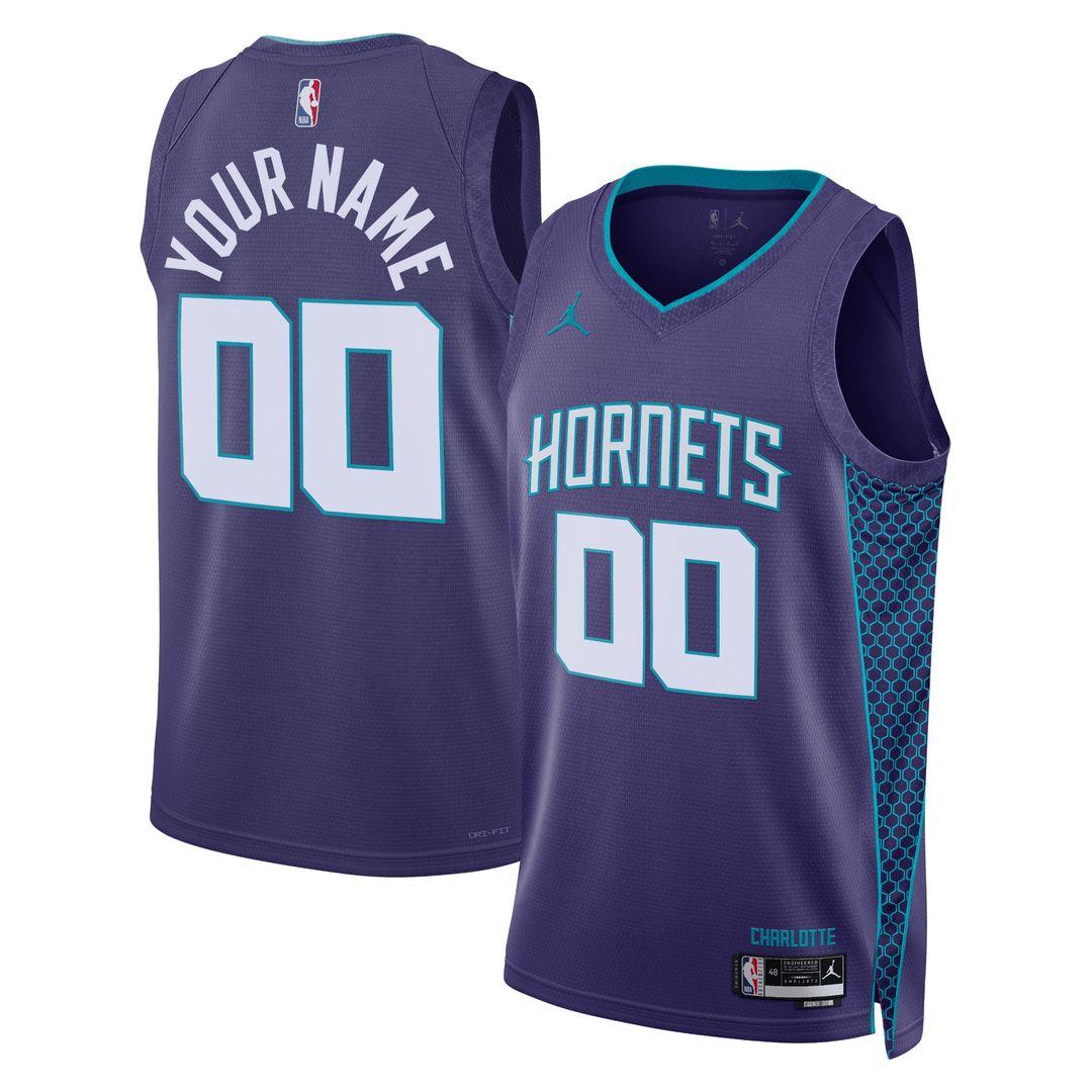 Charlotte Hornets Jordan Brand Unisex 2022/23 Swingman Custom Jersey - Statement Edition - Teal Official NBA Team Apparel Basketball Fan Gear