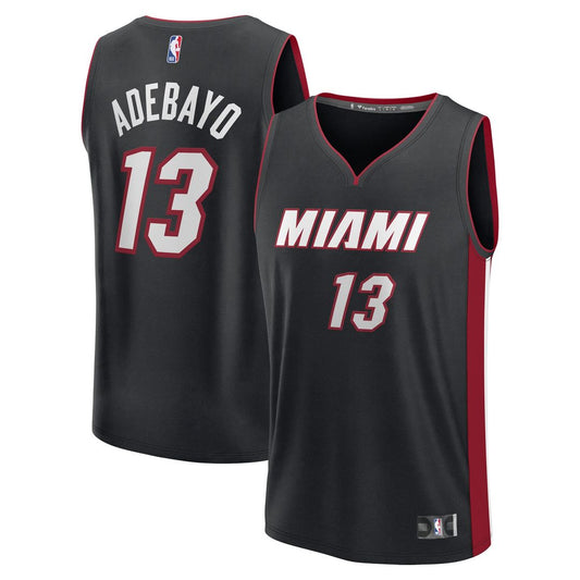 Bam Adebayo Miami Heat Fanatics Youth Fast Break Replica Player Jersey - Black - Icon Edition Official NBA Team Apparel Basketball Fan Gear