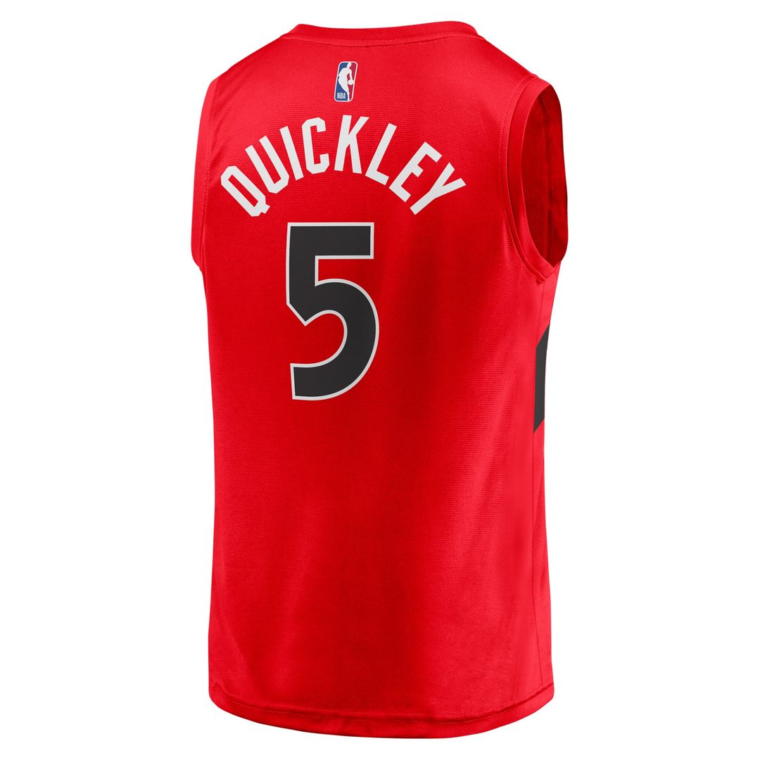 Immanuel Quickley Toronto Raptors Fanatics Fast Break Player Jersey - Icon Edition - Red Official NBA Team Apparel Basketball Fan Gear