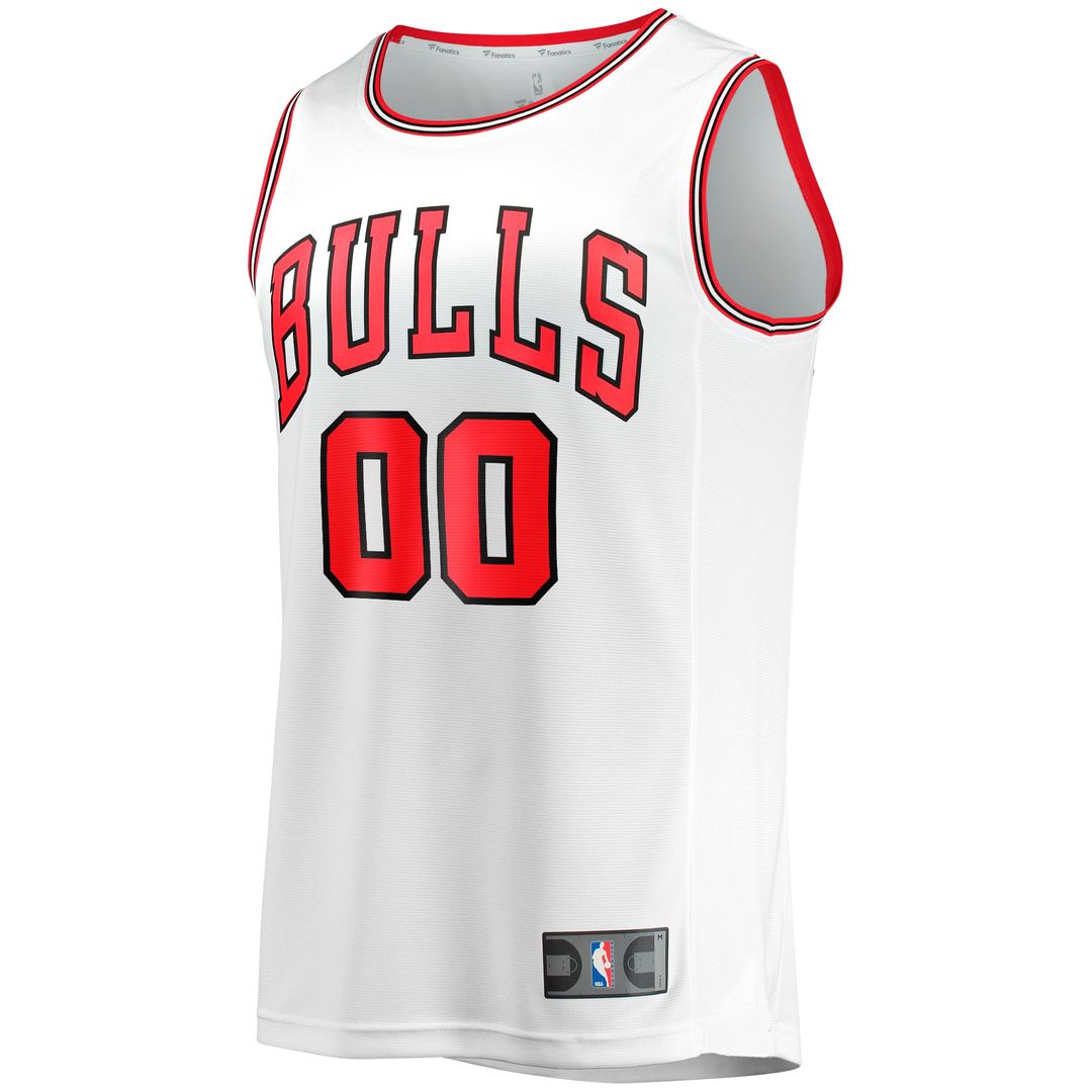 Chicago Bulls Fanatics Youth Fast Break Replica Custom Jersey - Association Edition - White Official NBA Team Apparel Basketball Fan Gear