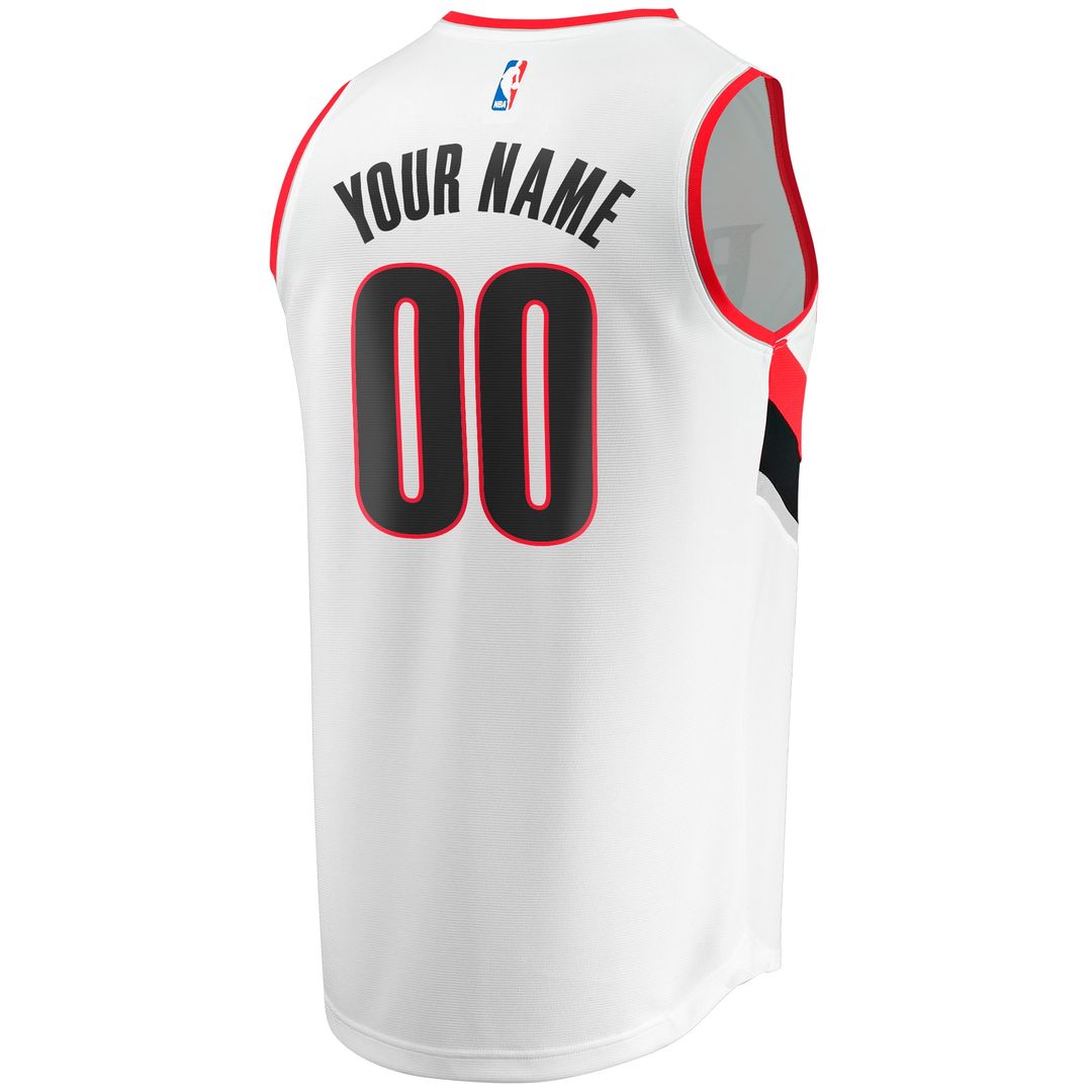 Portland Trail Blazers Fanatics Fast Break Custom Replica Jersey - Association Edition - White Official NBA Team Apparel Basketball Fan Gear