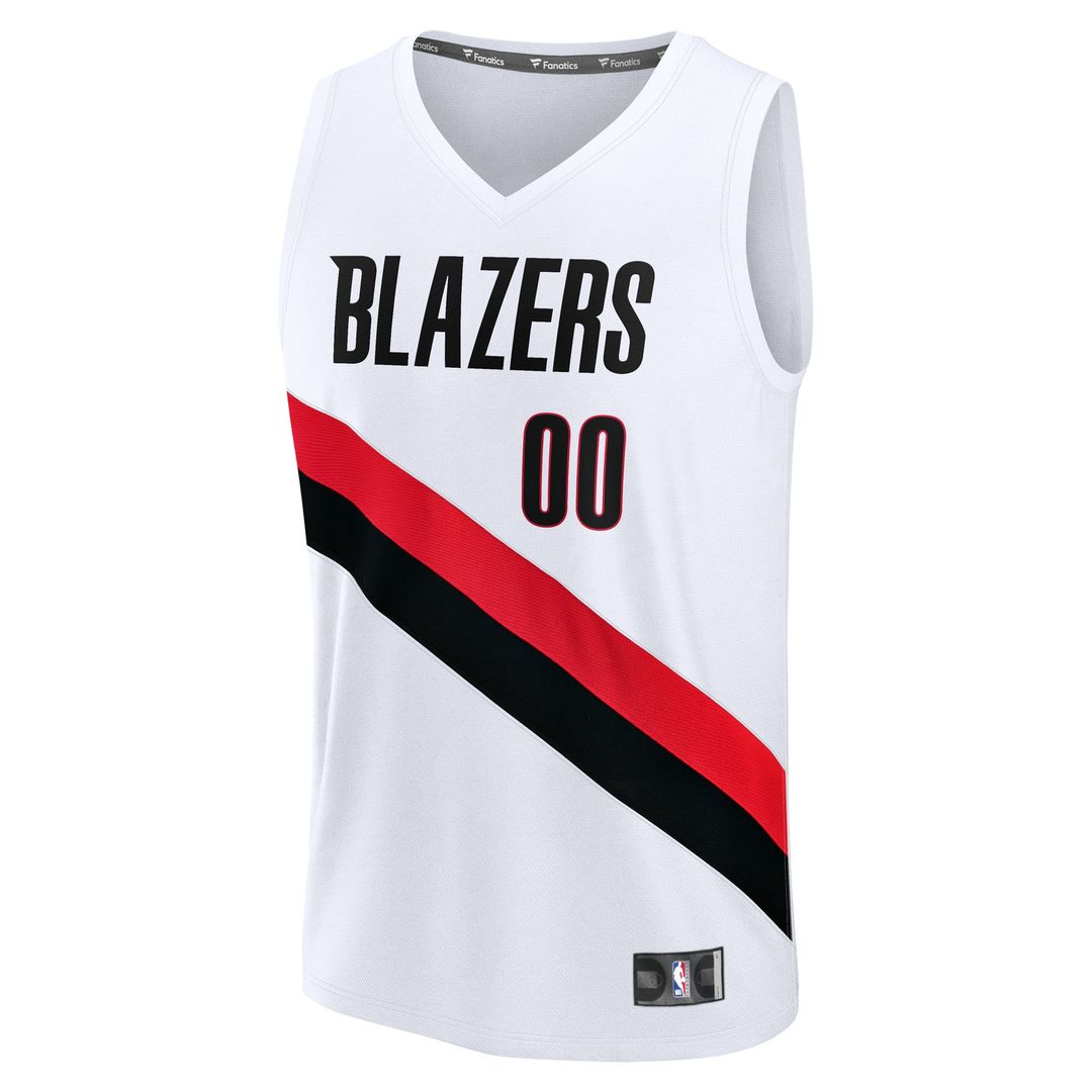 Portland Trail Blazers Fanatics Fast Break Replica Custom Jersey - Icon Edition - Black Official NBA Team Apparel Basketball Fan Gear