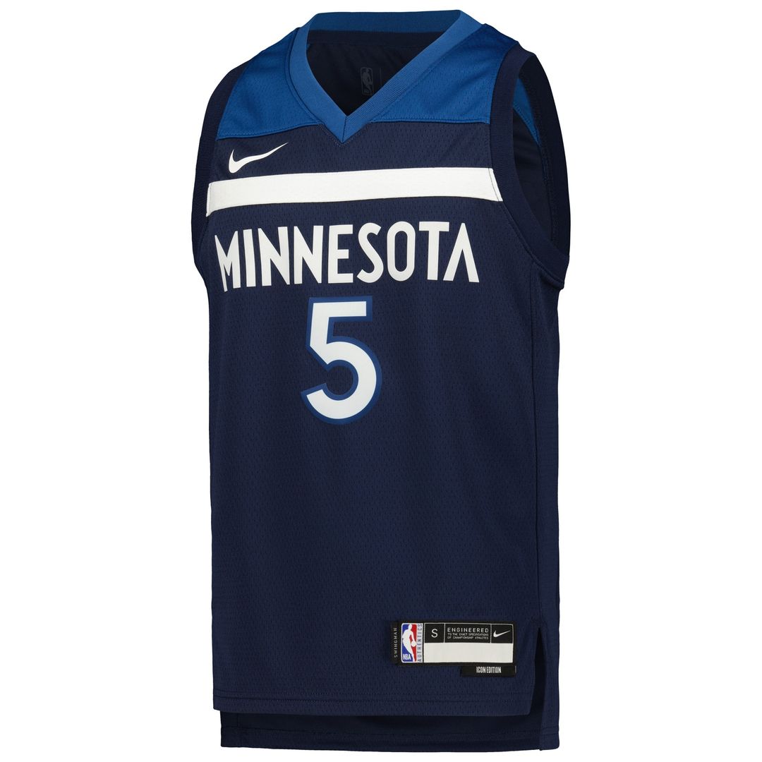 Anthony Edwards Minnesota Timberwolves Nike Youth Swingman Jersey - Icon Edition - Navy Official NBA Team Apparel Basketball Fan Gear