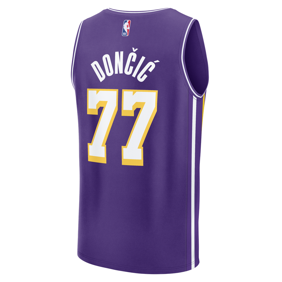 Luka Dončić Los Angeles Lakers Fanatics Youth Fast Break Jersey - Statement Edition - Purple Official NBA Team Apparel Basketball Fan Gear