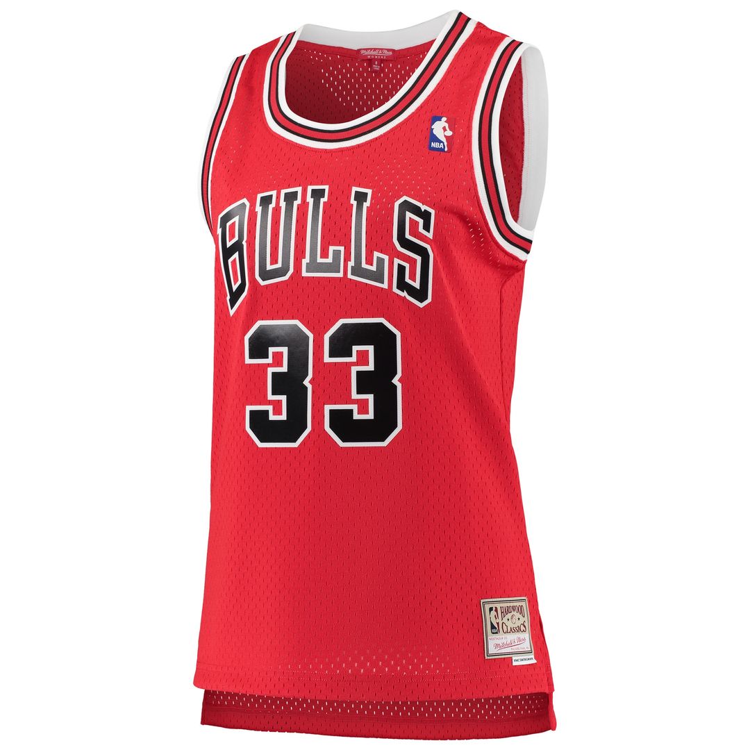 Scottie Pippen Chicago Bulls Mitchell & Ness Women's 1997/98 Hardwood Classics Swingman Jersey - Red Official NBA Team Apparel Basketball Fan Gear