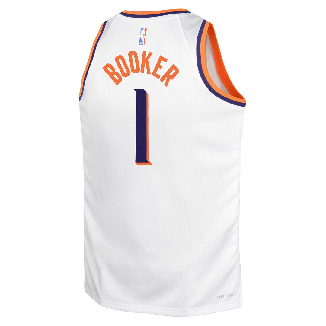 Devin Booker Phoenix Suns Nike Youth Swingman Jersey - Association Edition - White Official NBA Team Apparel Basketball Fan Gear