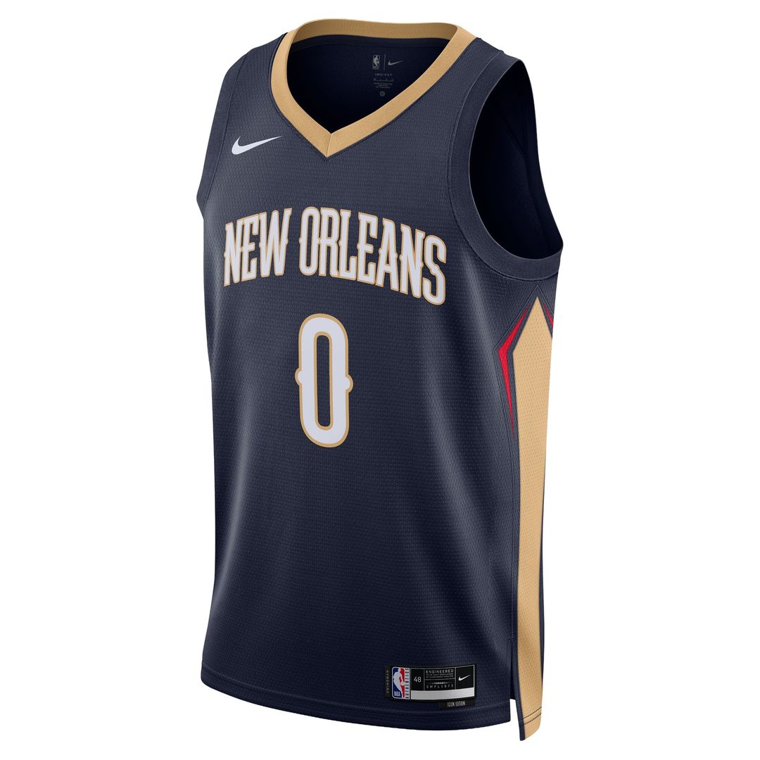 Jeremiah Fears New Orleans Pelicans Nike Unisex Swingman Jersey - Icon Edition - Navy Official NBA Team Apparel Basketball Fan Gear
