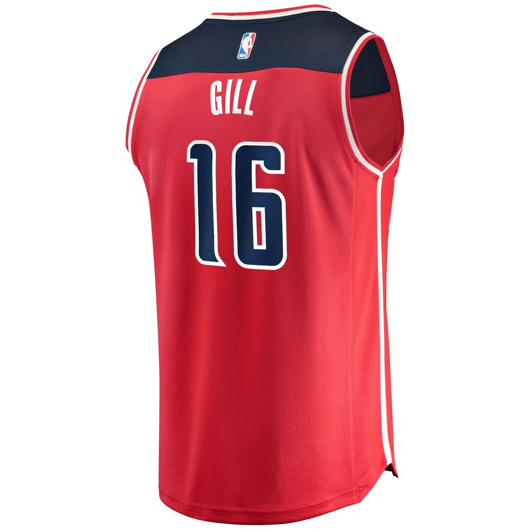 Anthony Gill Washington Wizards Fanatics Fast Break Replica Jersey - Icon Edition - Red Official NBA Team Apparel Basketball Fan Gear