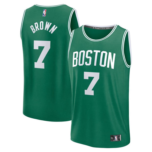 Jaylen Brown Boston Celtics Fanatics Fast Break Replica Player Jersey - Icon Edition - Kelly Green Official NBA Team Apparel Basketball Fan Gear