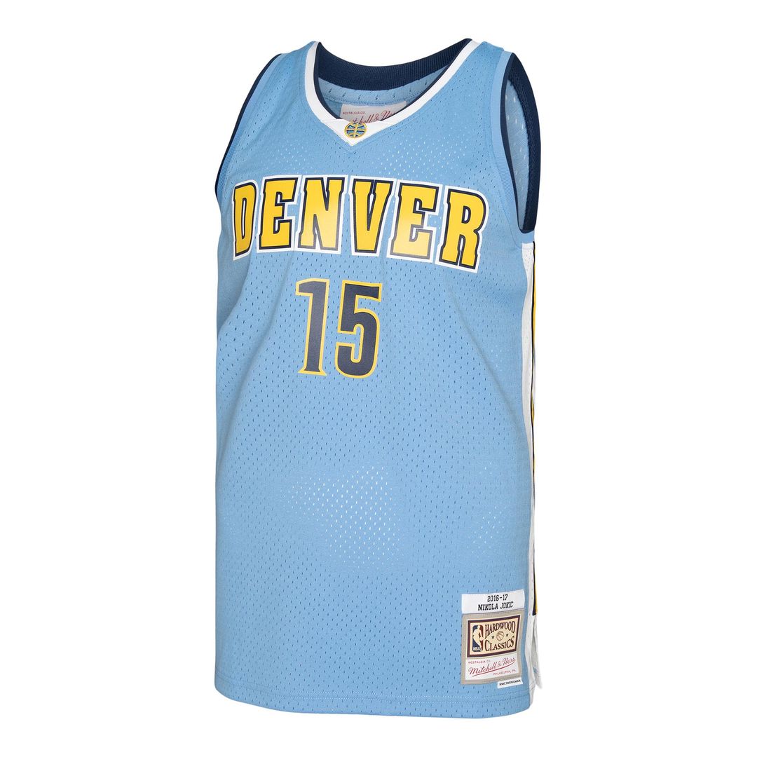 Nikola Jokic Denver Nuggets Mitchell & Ness 2016/17 Swingman Jersey - Light Blue Official NBA Team Apparel Basketball Fan Gear