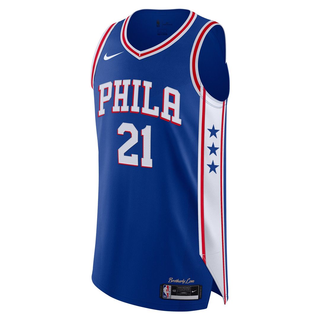 Joel Embiid Philadelphia 76ers Nike Authentic Jersey - Icon Edition - Royal Official NBA Team Apparel Basketball Fan Gear