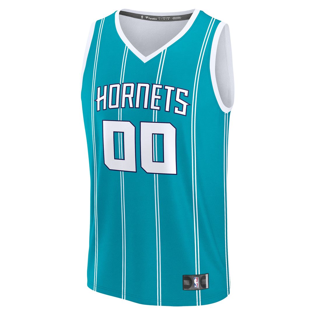 Charlotte Hornets Fanatics Fast Break Custom Jersey - Icon Edition - Teal Official NBA Team Apparel Basketball Fan Gear