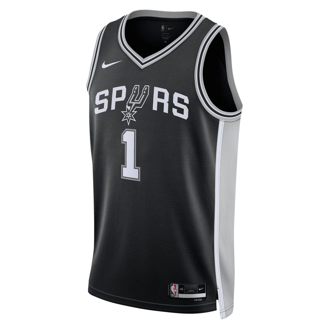 Victor Wembanyama San Antonio Spurs Nike Unisex Swingman Jersey - Icon Edition - Black Official NBA Team Apparel Basketball Fan Gear