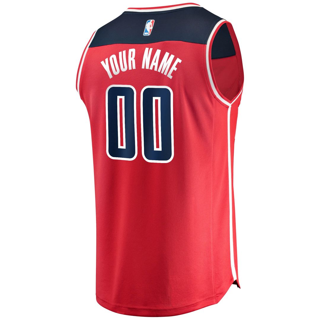 Washington Wizards Fanatics Youth Fast Break Custom Replica Jersey Red - Icon Edition Official NBA Team Apparel Basketball Fan Gear