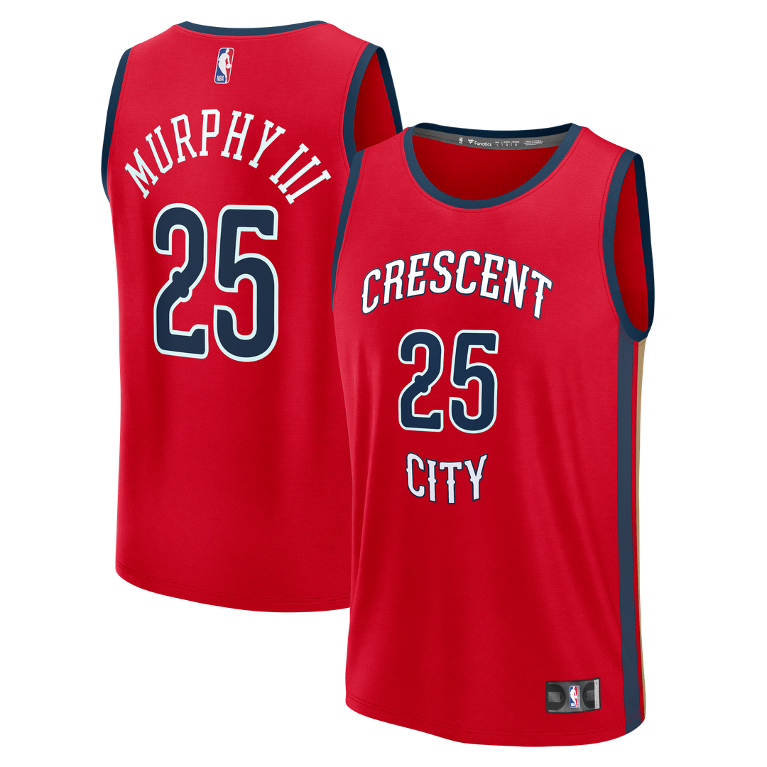 Trey Murphy III New Orleans Pelicans Fanatics Fast Break Replica Player Jersey - Statement Edition - Red Official NBA Team Apparel Basketball Fan Gear
