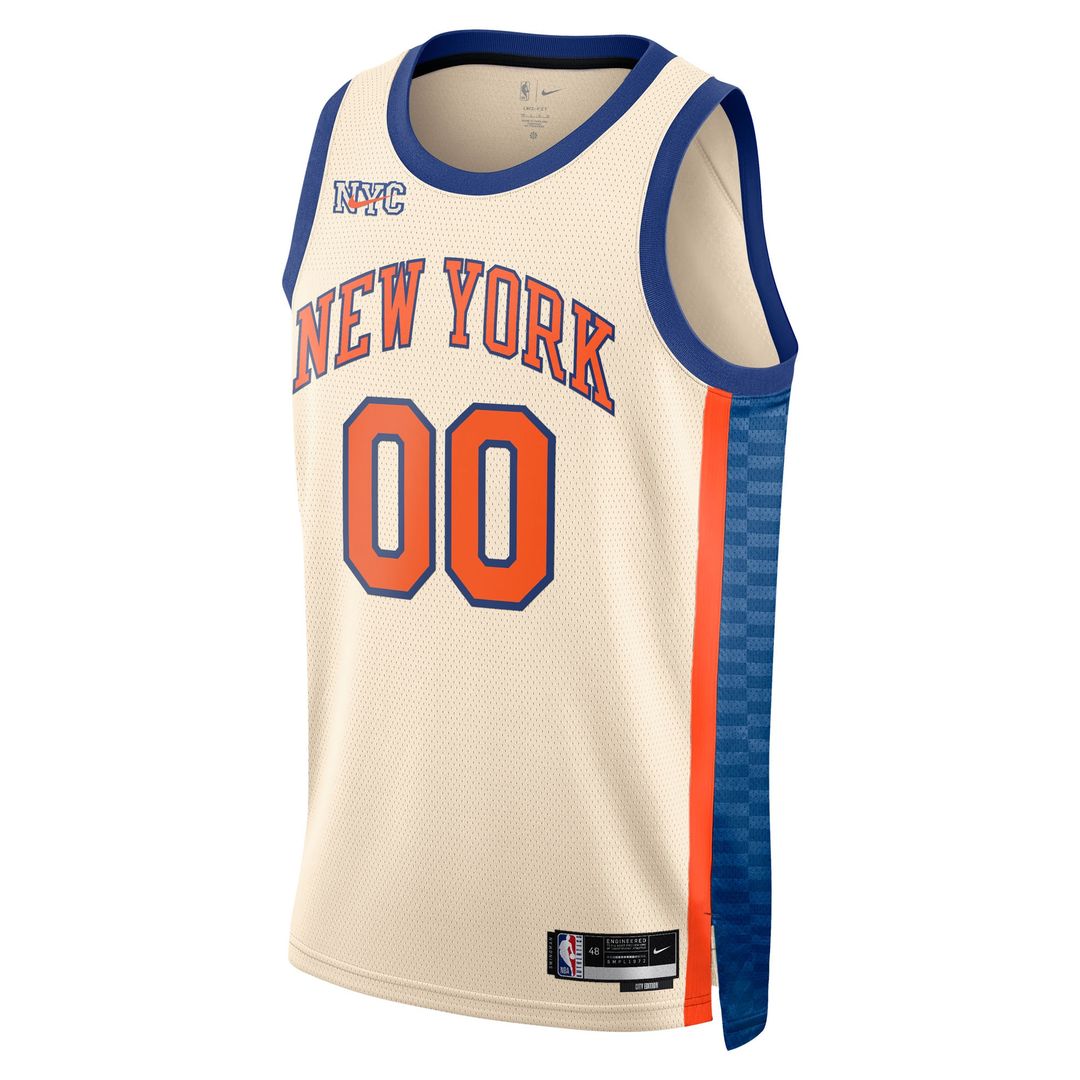 New York Knicks Nike Unisex 2025/26 City Edition Swingman Custom Jersey - Cream Official NBA Team Apparel Basketball Fan Gear