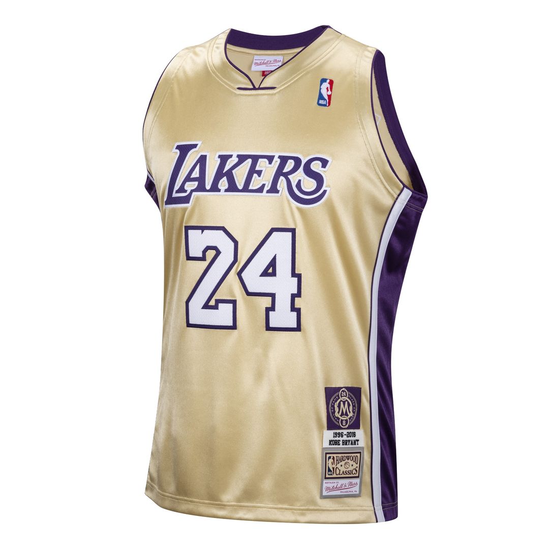 Kobe Bryant Los Angeles Lakers Mitchell & Ness Hall of Fame Class of 2020 #24 Authentic Hardwood Classics Jersey - Gold Official NBA Team Apparel Bask