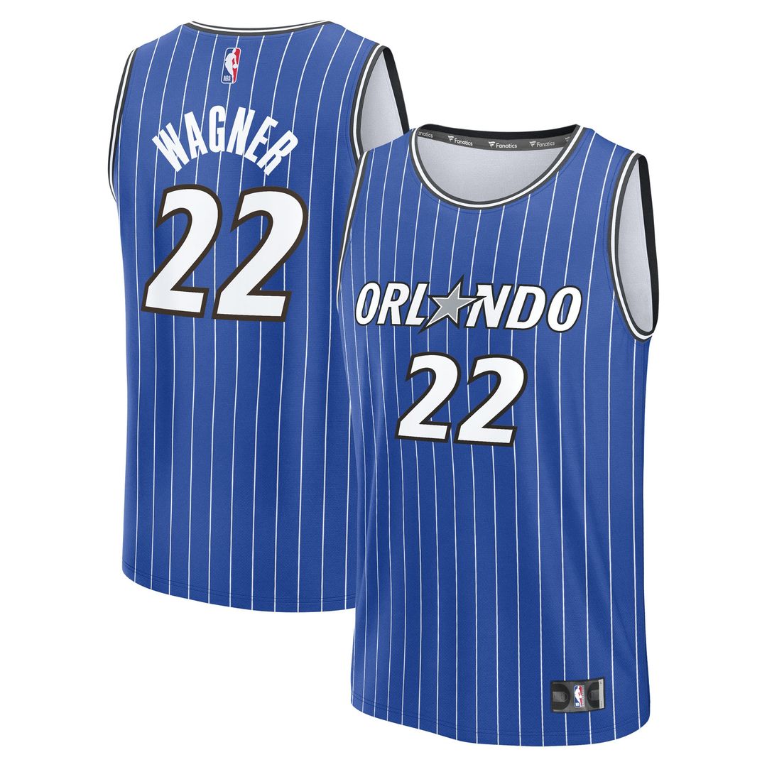Franz Wagner Orlando Magic Fanatics Youth Fast Break Replica Player Jersey - Icon Edition - Blue Official NBA Team Apparel Basketball Fan Gear