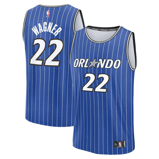 Franz Wagner Orlando Magic Fanatics Youth Fast Break Replica Player Jersey - Icon Edition - Blue Official NBA Team Apparel Basketball Fan Gear