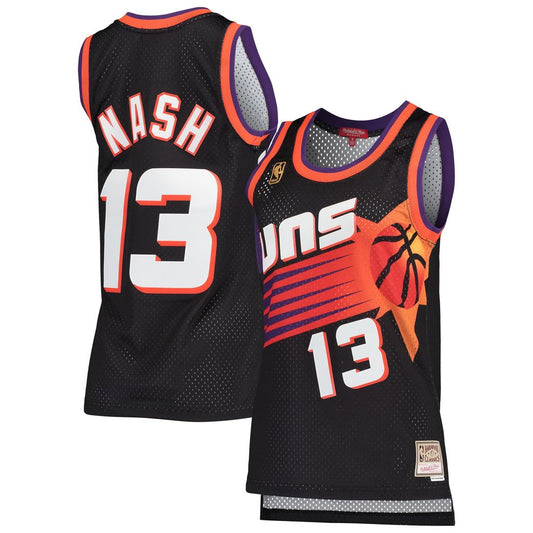 Steve Nash Phoenix Suns Mitchell & Ness Women's Hardwood Classics Swingman Jersey - Black Official NBA Team Apparel Basketball Fan Gear