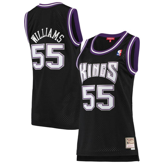 Jason Williams Sacramento Kings Mitchell & Ness Women's 2000/01 Hardwood Classics Swingman Jersey - Black Official NBA Team Apparel Basketball Fan Gea
