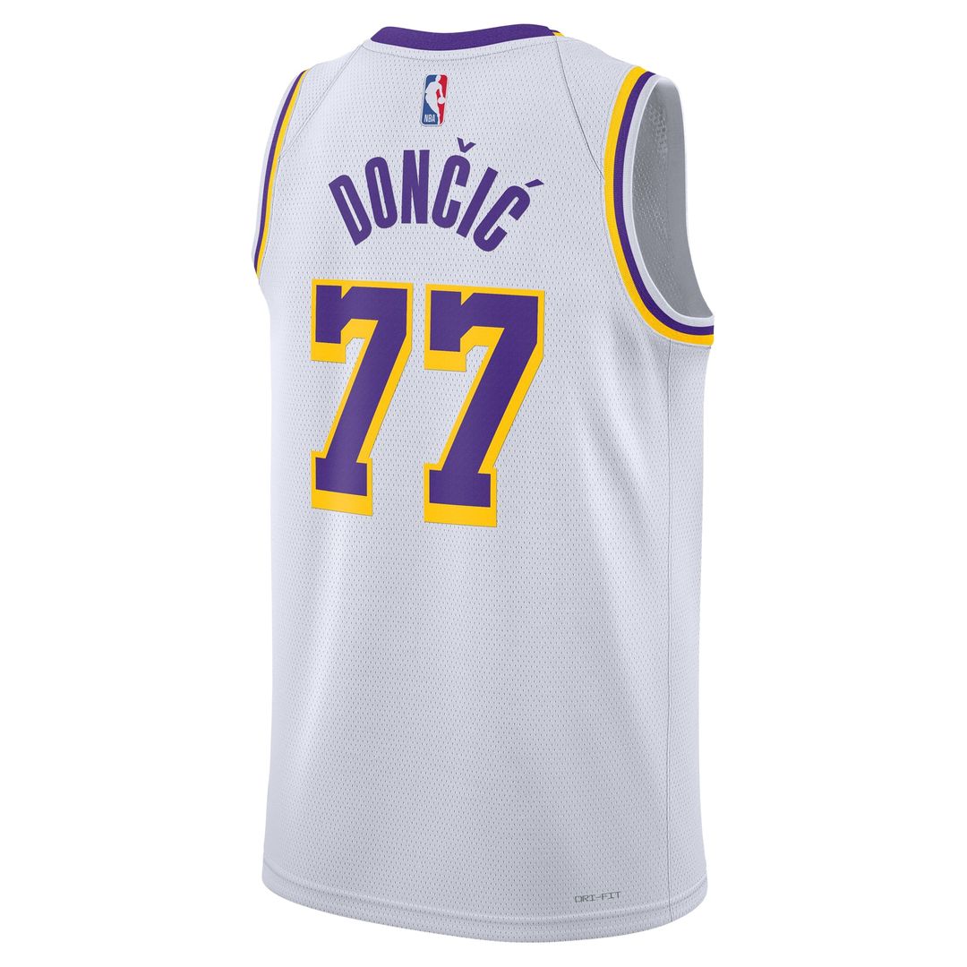 Luka Dončić Los Angeles Lakers Nike Unisex Swingman Jersey - Association Edition - White Official NBA Team Apparel Basketball Fan Gear